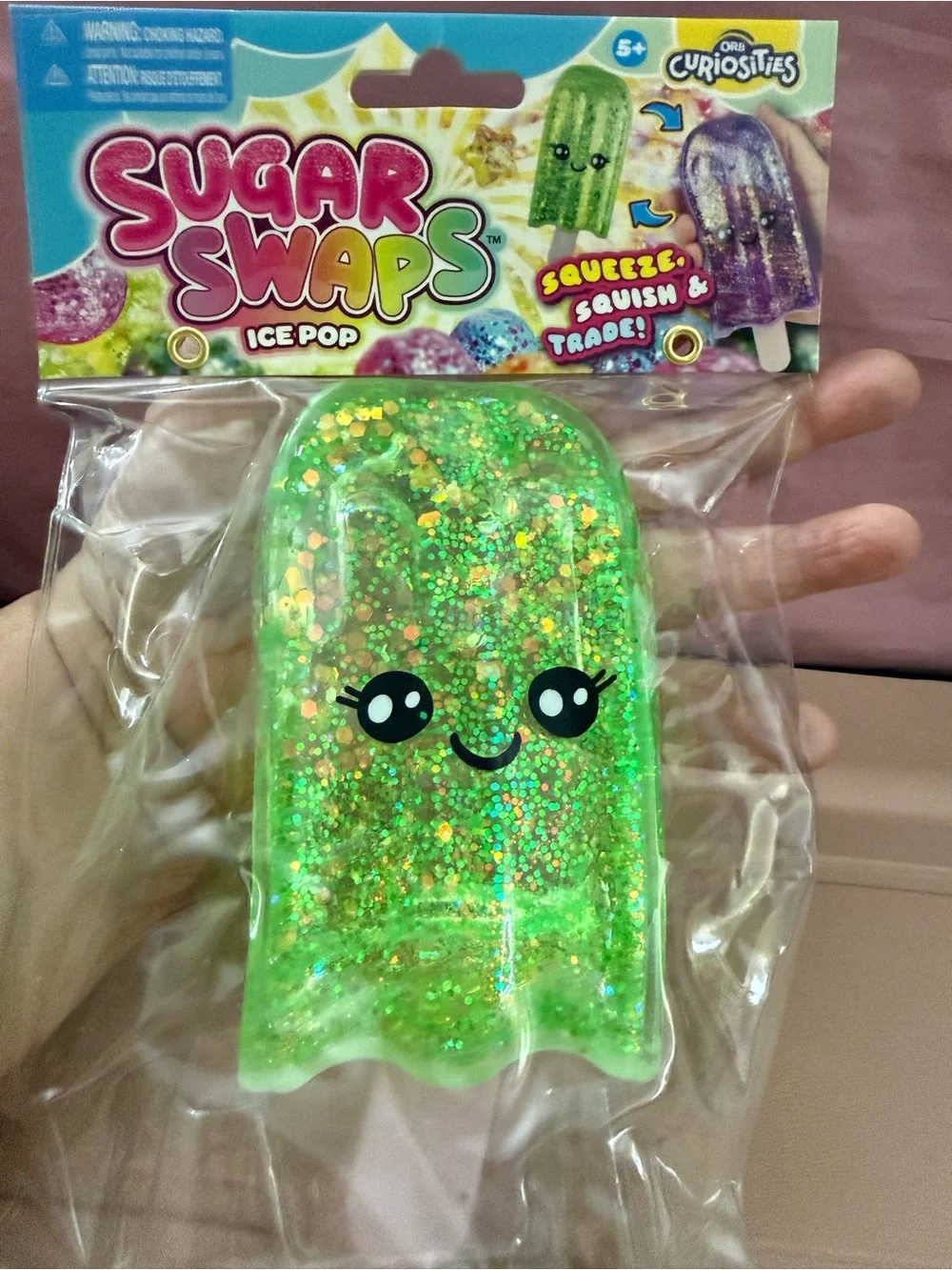 Sugar Swaps Glittery Green Popsicle Squishy Toy - Kids Learning Toy